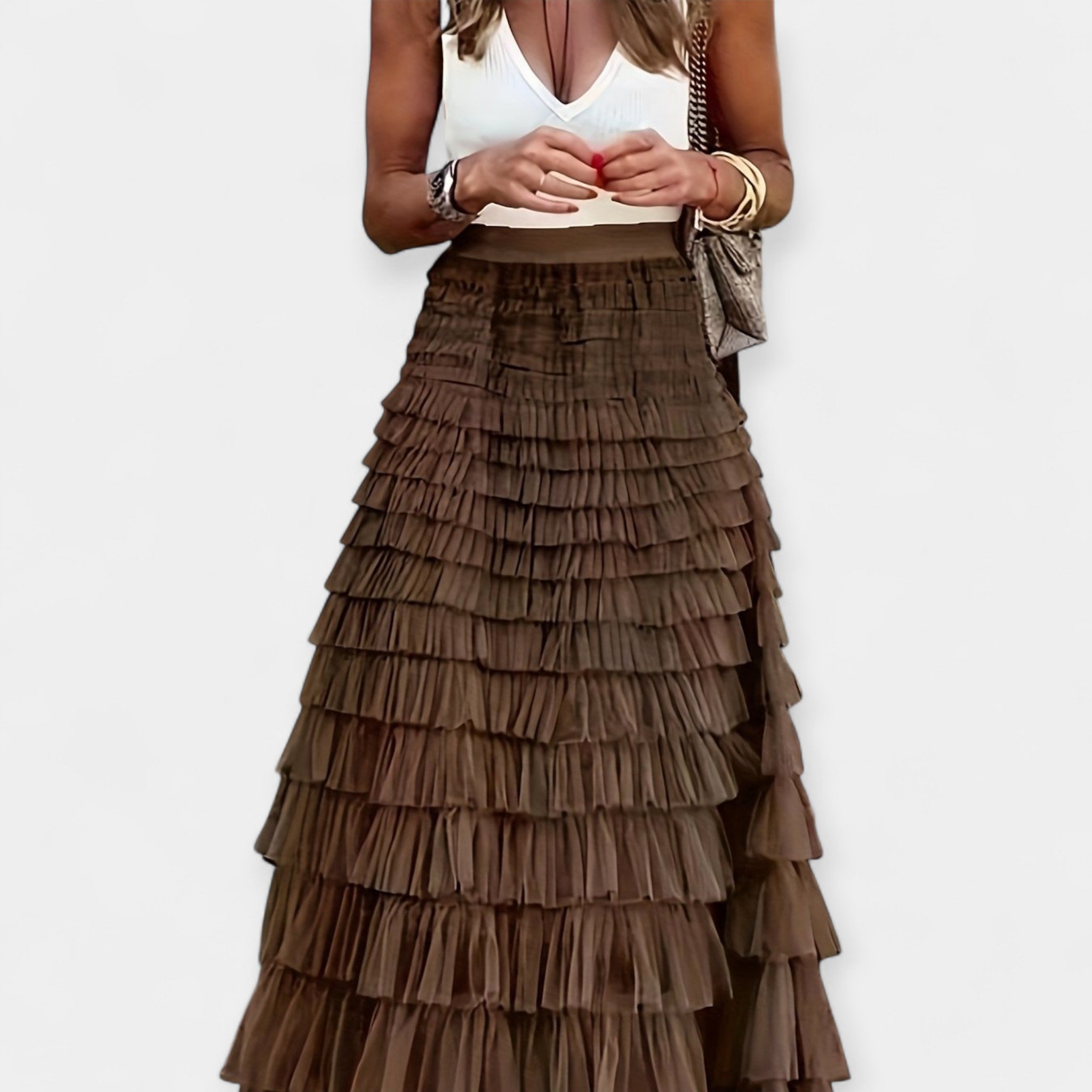 Boho svārki ar satīna apdari
