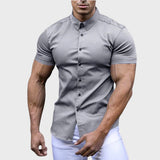 Ricardo - Slim Fit īsām piedurknēm krekls