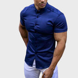 Ricardo - Slim Fit īsām piedurknēm krekls