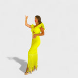 Lúcia - Neon flamenko kleita