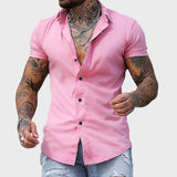 Ricardo - Slim Fit īsām piedurknēm krekls