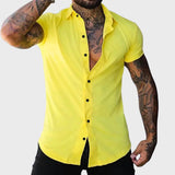Ricardo - Slim Fit īsām piedurknēm krekls