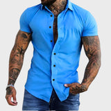 Ricardo - Slim Fit īsām piedurknēm krekls