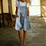 Joana - Ziedu Kombinezons Denims