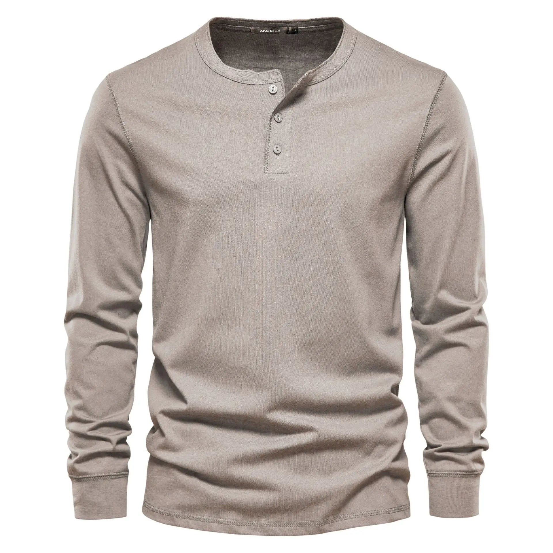 Henley Krekls - Mīksts Elpojošs Audums