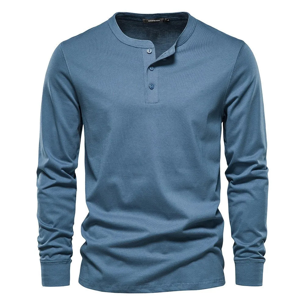 Henley Krekls - Mīksts Elpojošs Audums