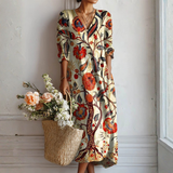 Ana - Ziedu Boho Kleita