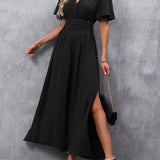 Eterna - Elegants Melns Maxi Kleita