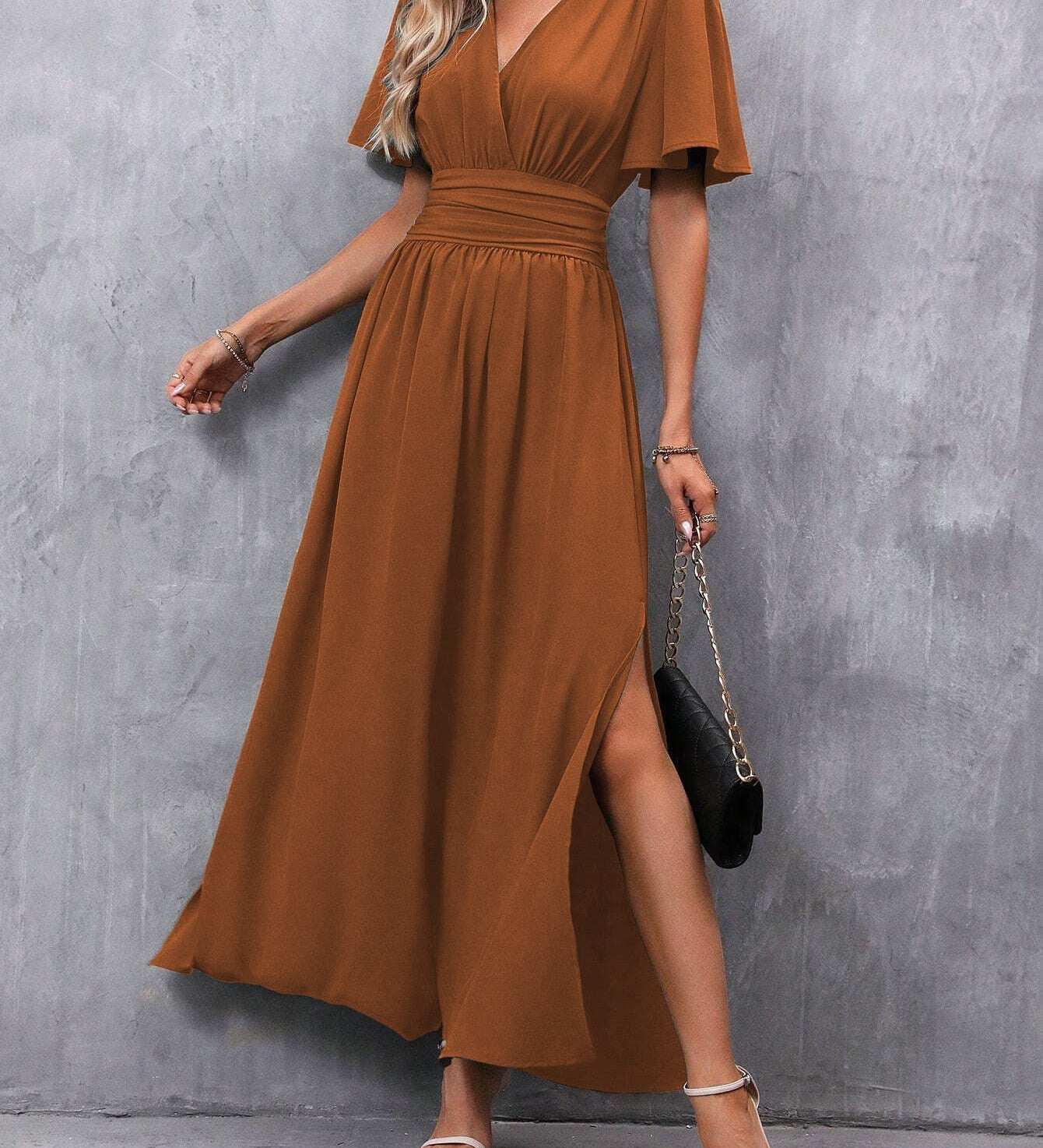 Eterna - Elegants Melns Maxi Kleita