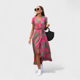 Rozā Lilija - Boho Chic Kleita