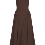 Sara - Midi kleita brūnā adījumā