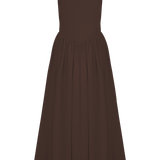 Sara - Midi kleita brūnā adījumā