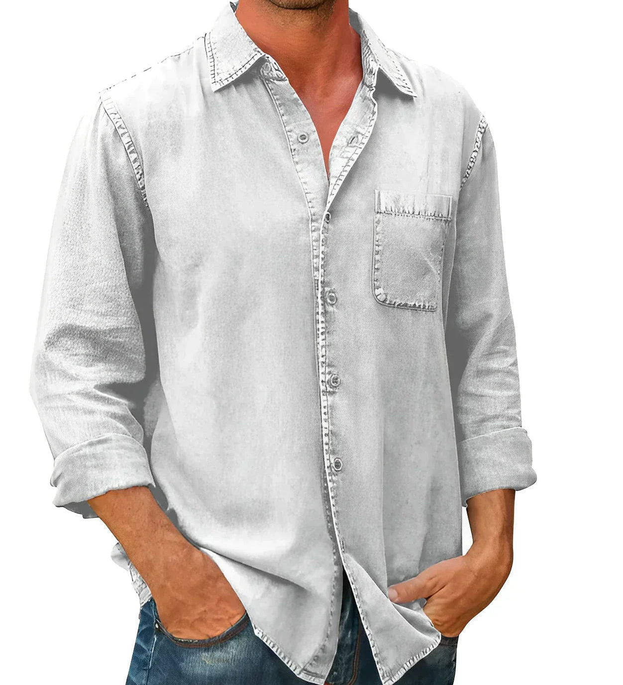 Krekls - Elpojošs Relaksēts Jauktā Auduma